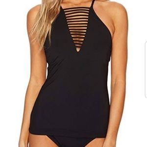 Seafolly Multi Rouleau Singlet Swimsuit Top SZ 4